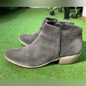 Sam Edelman booties, sueded charcoal grey
